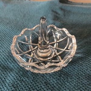 Crystal glass ring holder